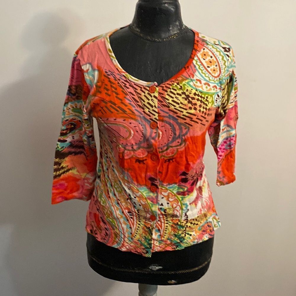 Mirror Image button down sweater, size S